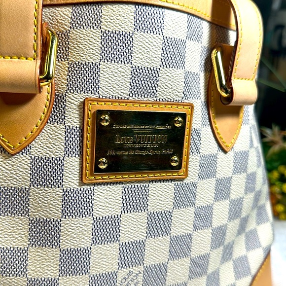 Louis Vuitton purse shoulder bag Handbag “Damier Azur” Hampstead PM - Picture 2 of 16